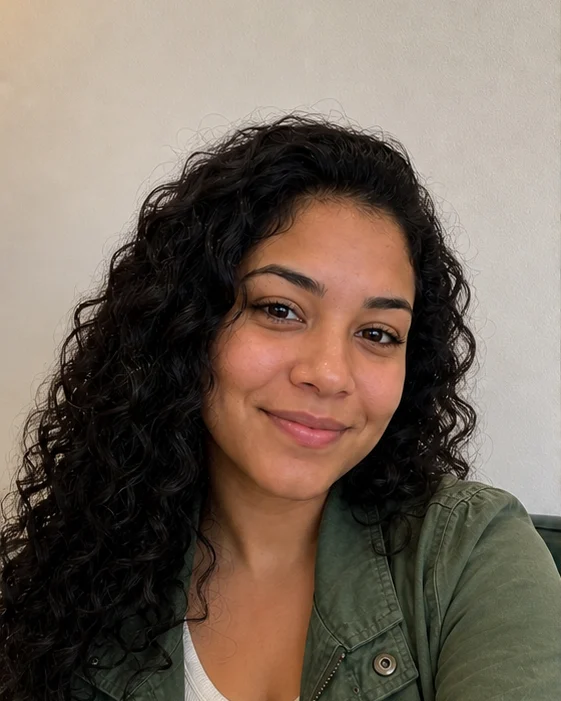 After: How a calmer background gives the face more room
