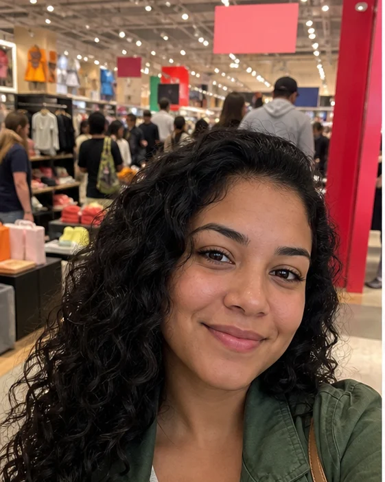 Before: How a calmer background gives the face more room