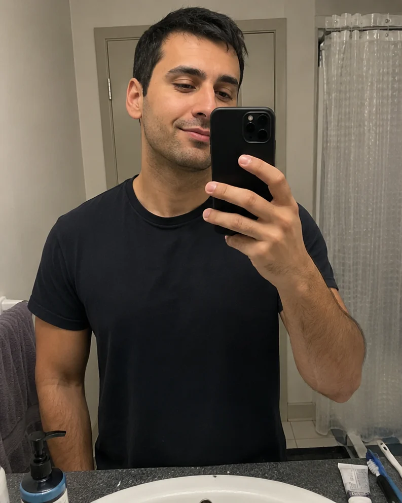 Before: From repetitive mirror selfies to a more readable lineup